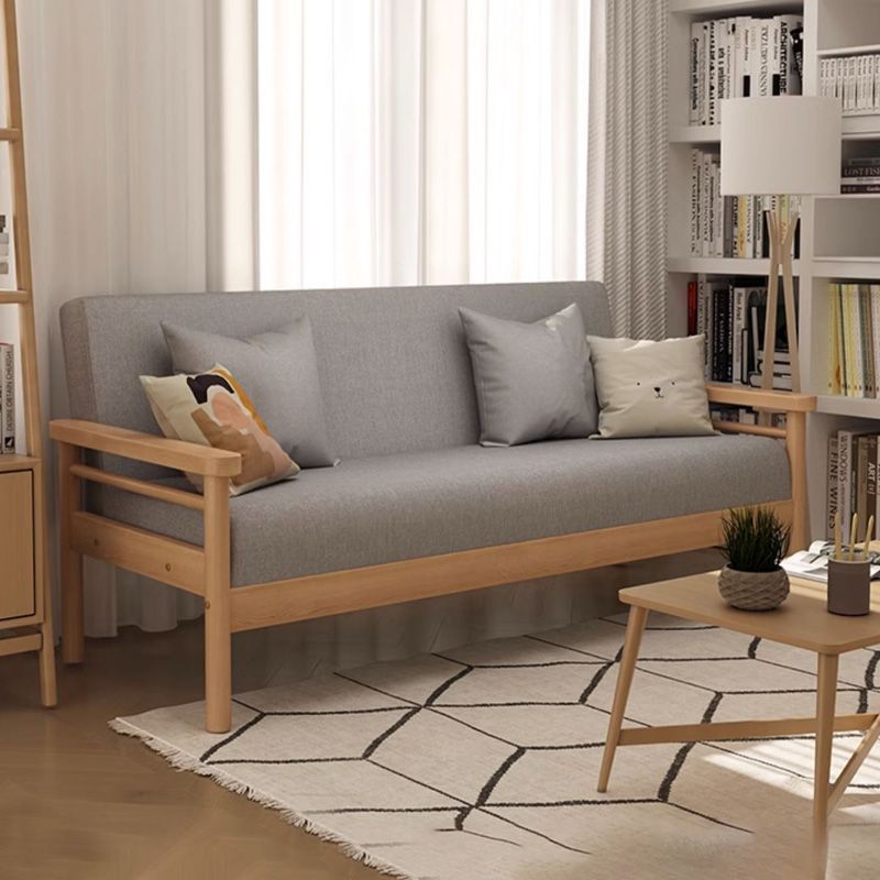 Fabric Sofa Living Room 2025 New Three-Seater Small Apartment Rental Solid Wood Double Simple Small Apartment Sofa
