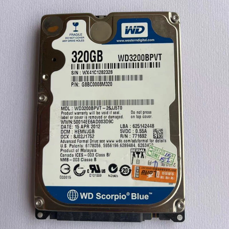 A LarGe Number of Spot Notebook Mechanical Hard Drive Western DiGital WD 2.5inch Hard Drive 320G Hard Drive