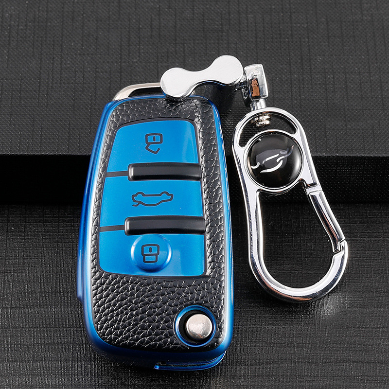 Adecuado para fundas de llaves de Audi Q3, A4L/A6L/Q5L/A7/Q5L/Q7/A8/Q8/TT, modelos antiguos con llave plegable.