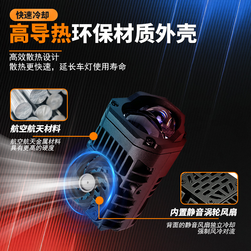 Motorcycle Spotlights, Car Electric Vehicle Led External Headlights, Modified Lenses, High and Low Beam, Super Bright Auxiliary Lights