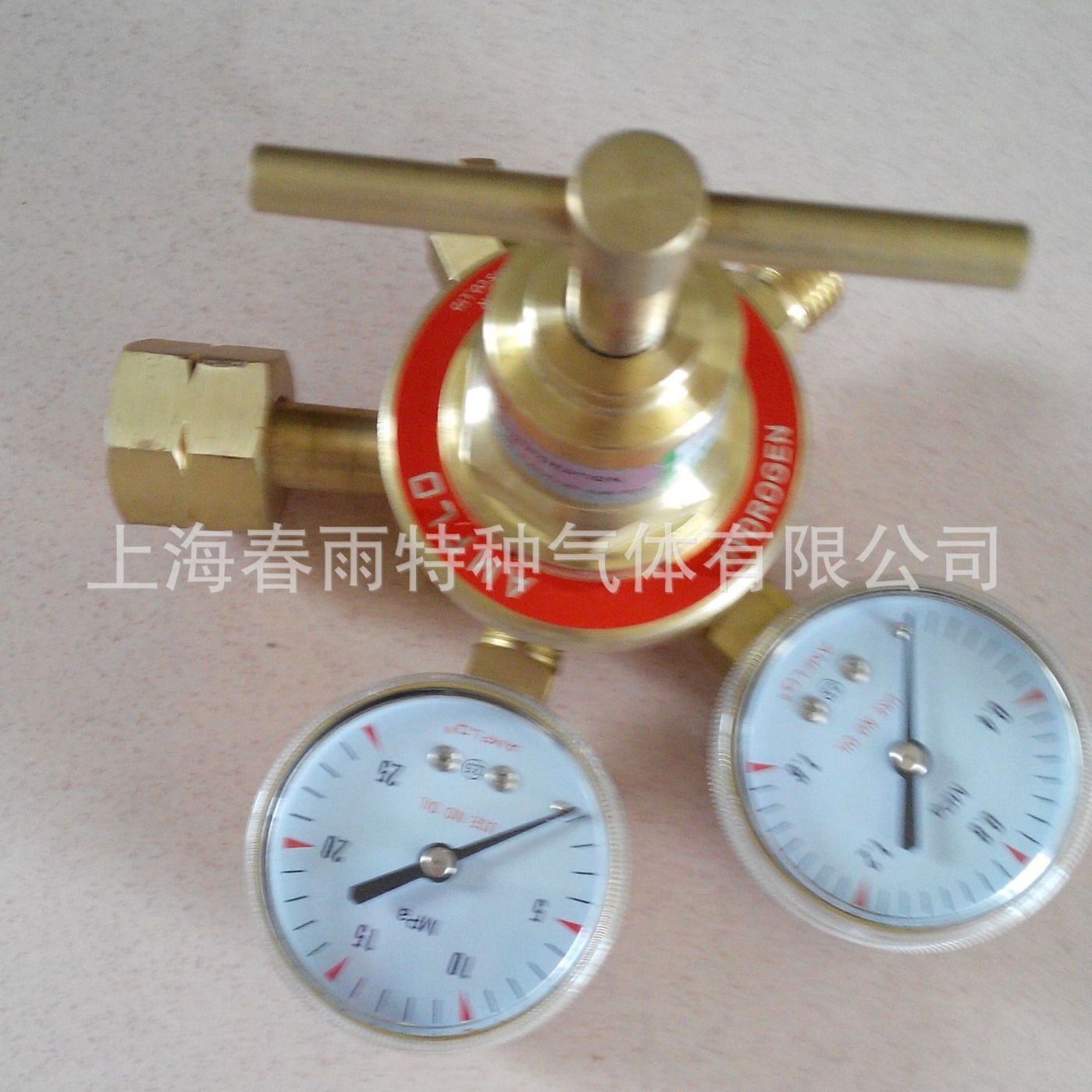 RH系列黄铜乙烷气体液氩液氦汇流排管道减压器调压阀压力表耐高压