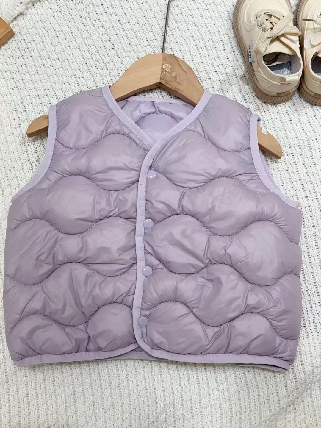 Otoño y invierno nuevo chaleco de plumón de algodón para bebés super suave chaqueta de algodón para niños y niñas