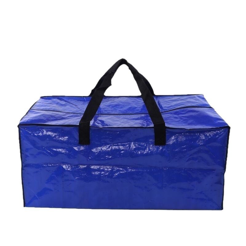 Fabricante de origen comercio electrónico transfronterizo bolsa de almacenamiento de PE azul real bolsa de almacenamiento de ropa bolsa de mudanza bolsa de embalaje en stock