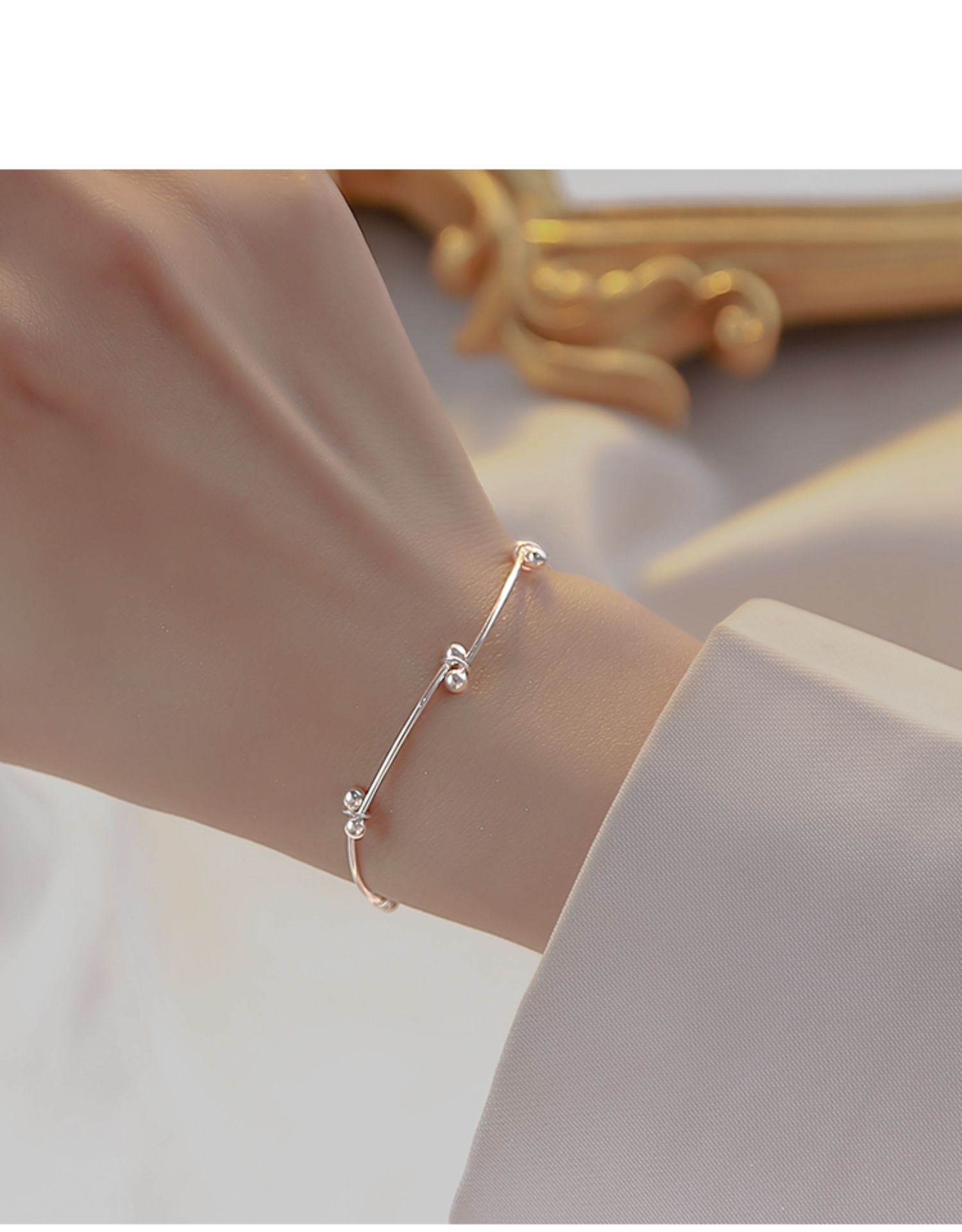 Bracciale minimalista con perline sunrise per donna gioiello_voghion.com