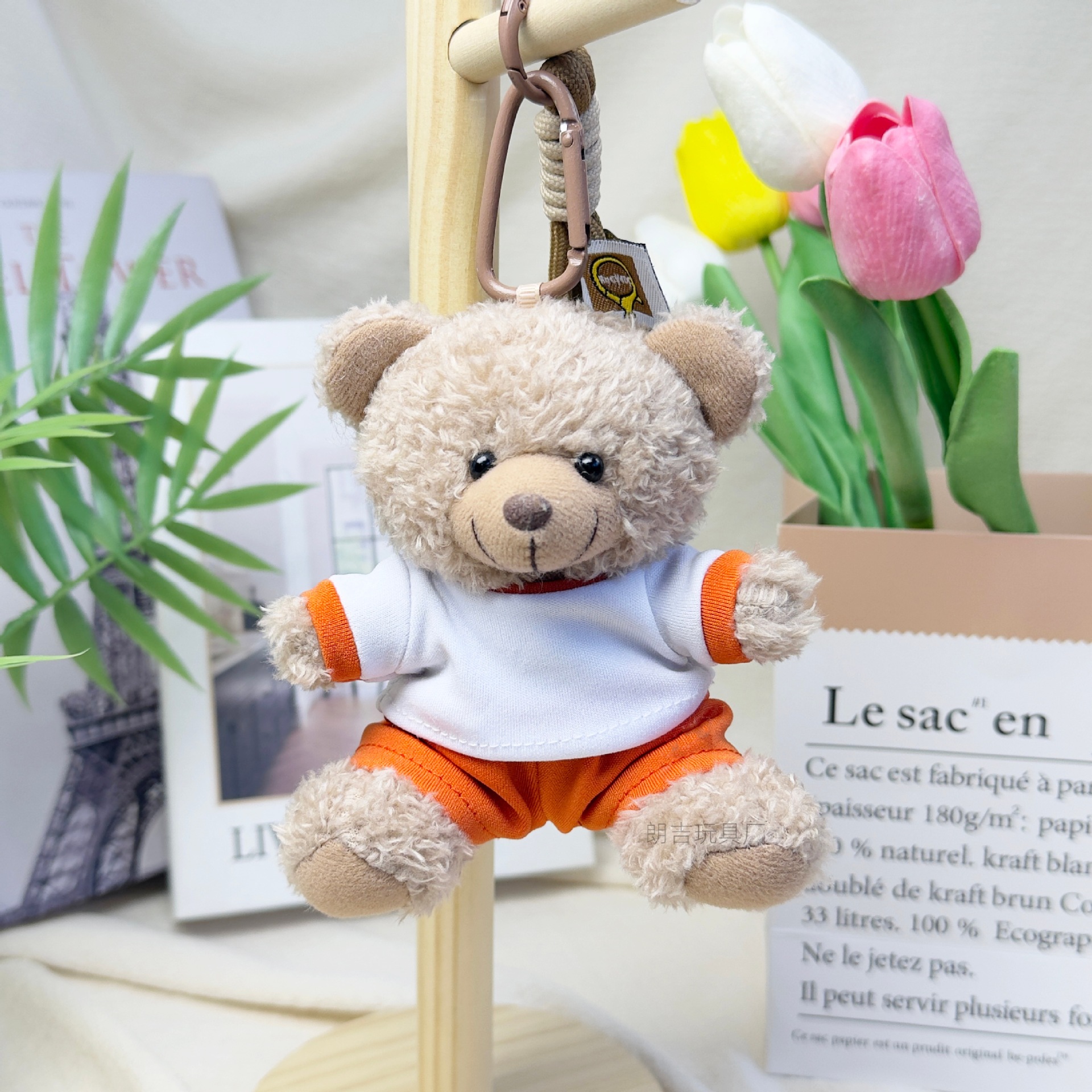 Equipo de la Copa del Mundo vestido osos colgante llavero creativo pequeño regalo muñeca peluche bolsa colgante impresión LOGO