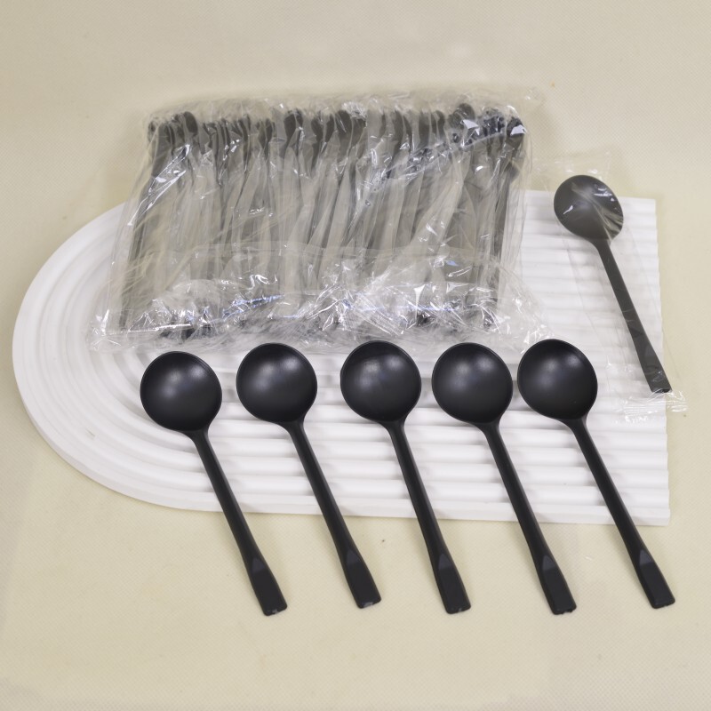 Tortoise Spoon Disposable Spoon Plastic Soup Spoon Takeaway Ice Powder Spoon Watermelon Spoon Fruit Spoon Dessert Spoon Separate Packaging