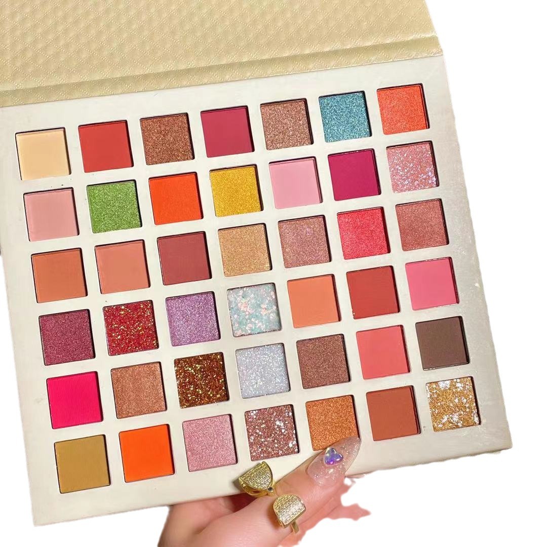 ErshiQi crema amantes 42 color rosa bronceado sombra de ojos placa mate nacarado TikTok super popular nueva placa de sombra de ojos