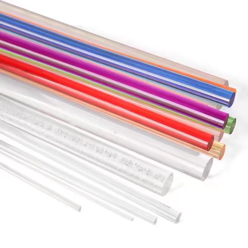 压克力有机玻璃圆形柱切割激光磨砂刻PMMA棒亚克力透明方棒四方