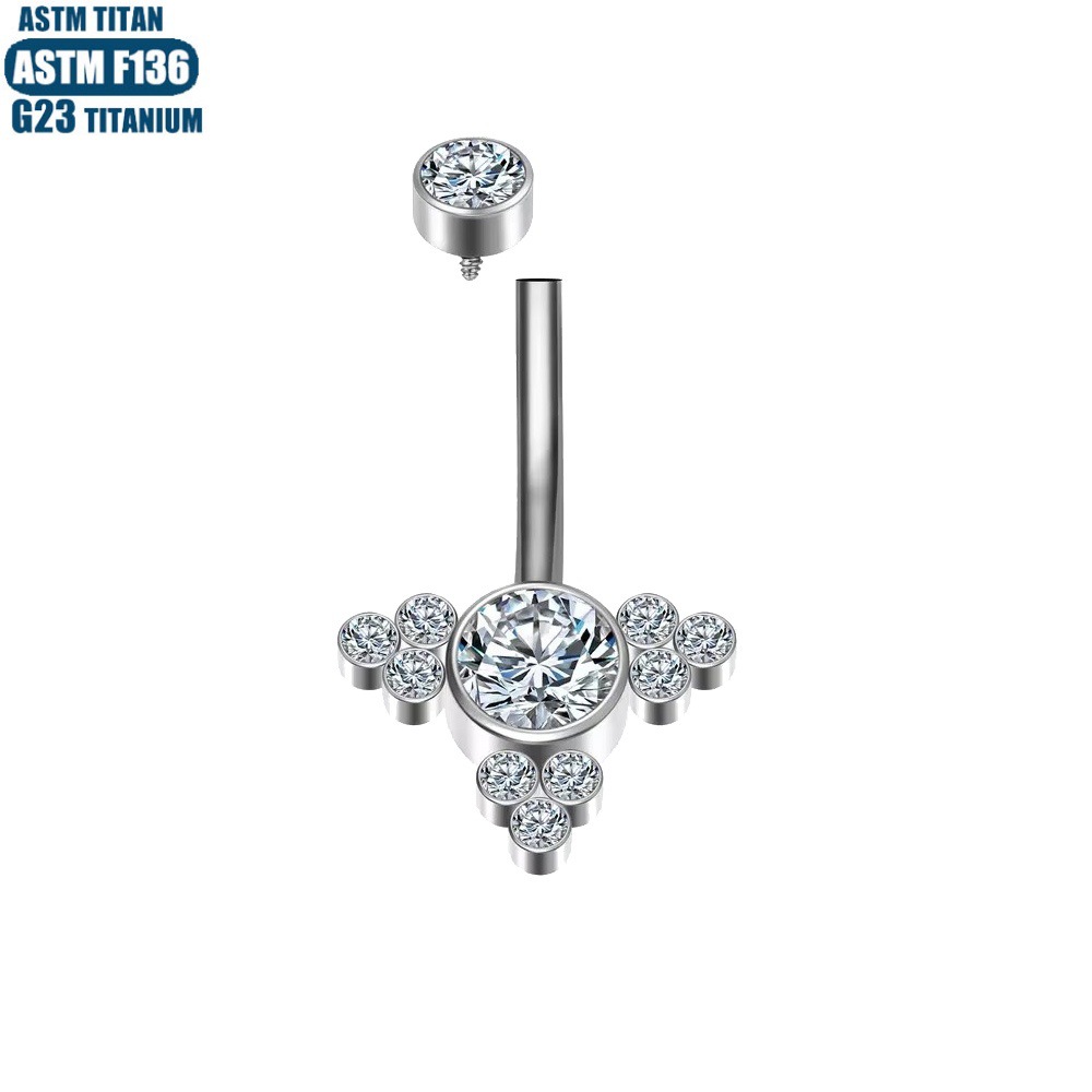 Pointed titanium steel lip stud product view