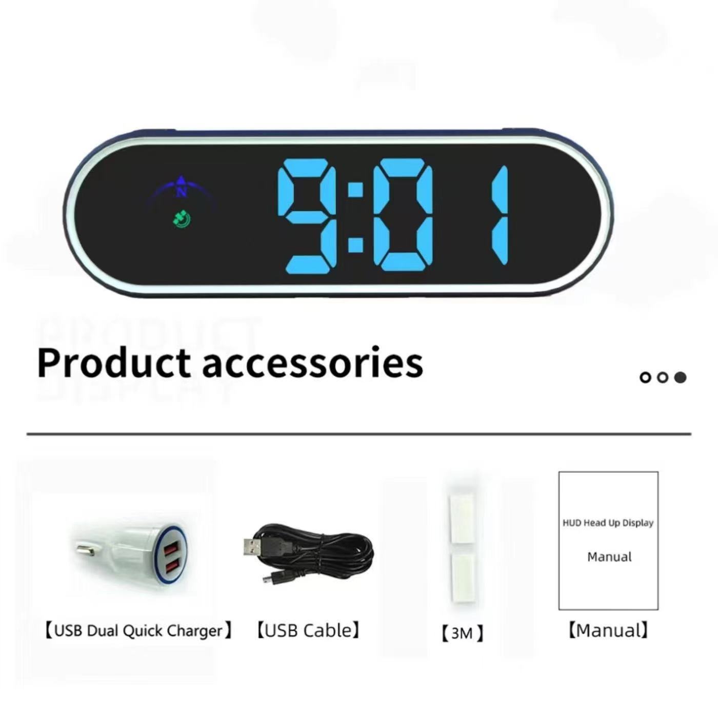 Direct from the manufacturer: New colorful car-mounted display HUD all-in-one device, switchable between KMH/MPH [for cross-mirror use]