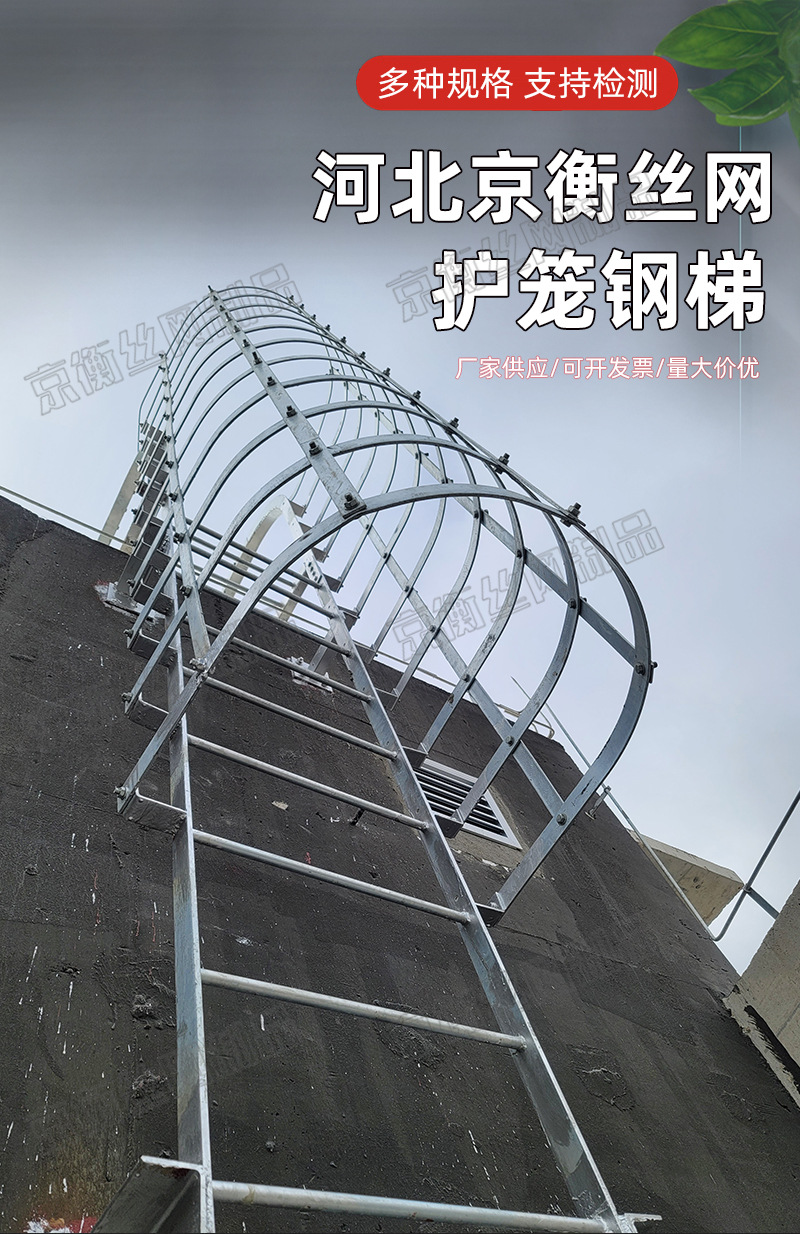 上屋面检修爬梯热镀锌室外带护笼钢梯子不锈钢钢爬梯上屋面钢直梯-阿里巴巴