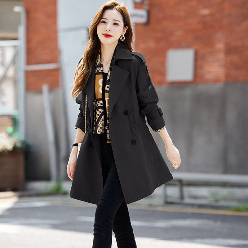 ng2510292 Damen-Trenchcoat, mittellang, Frühjahr/Herbst 2026, neuer britischer Stil, vielseitig, figurformend, tailliert, auch in großen Größen erhältlich_voghion.com