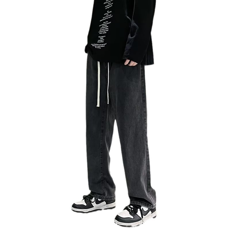 Men's Loose Fashion Sports Jeans - Black