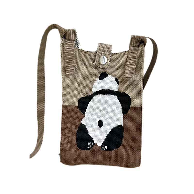 Cute bolso de diseño original flor de dibujos animados bolso de tejido bolso de mano de tejido mini monedero de hombro diagonal