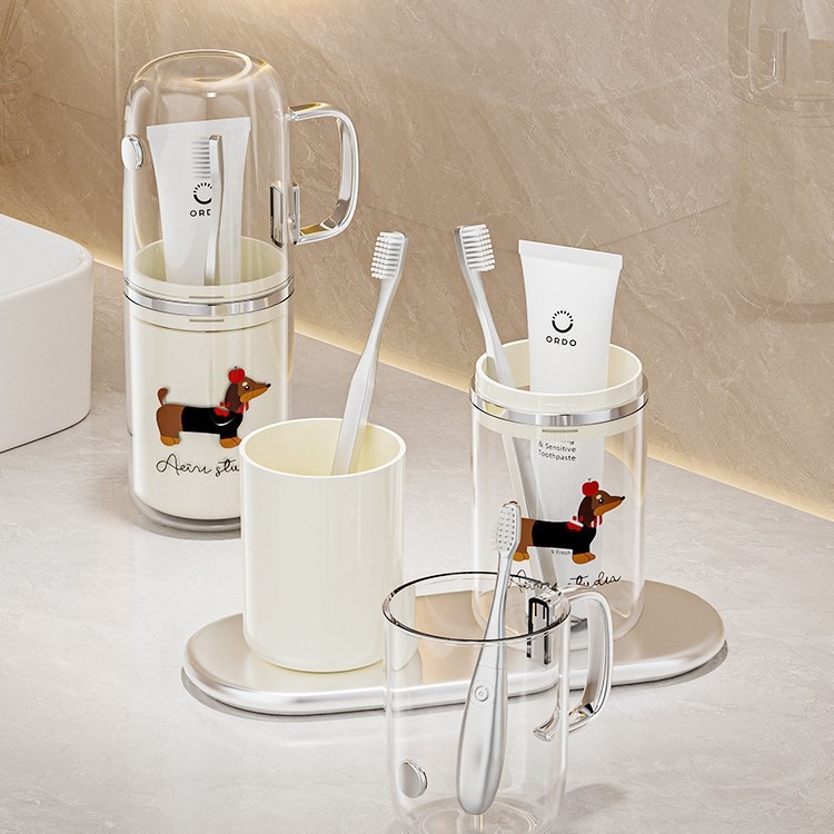 Taza de enjuague bucal, taza de lavado de viaje de lujo, taza de cepillo de dientes portátil, taza de almacenamiento de utensilios dentales domésticos, taza de almacenamiento de artículos