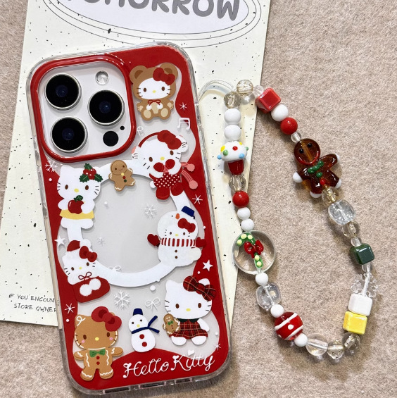 Navidad ins Gingerbread Man kt Funda para teléfono iphone15 16ProMax Apple 14 Shake Music 13 Femenino 16P