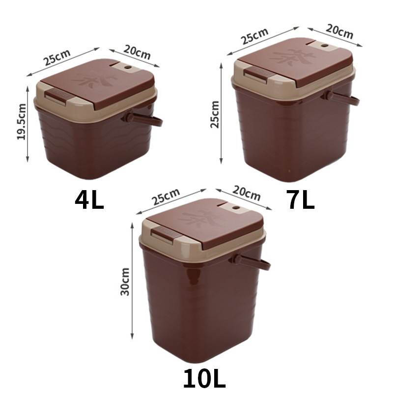 茶バケツ、茶粕バケツ、家庭用廃水バケツ、ゴミ箱、カンフー茶排水バケツ、茶器、茶道アクセサリー、プラスチック茶バケツ|undefined