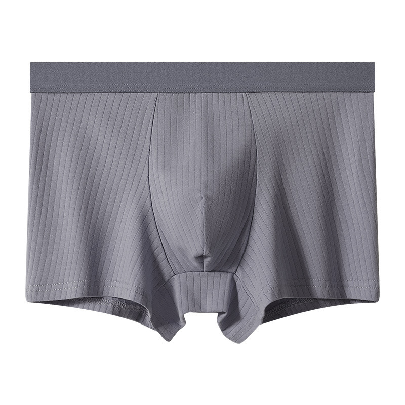 Pantalones interiores de hombre de algodón, pantalones de ángulo plano de algodón transpirables, entrepierna antibacteriana, piel transpirable, cómodas pantalones cortos deportivos de ángulo plano.