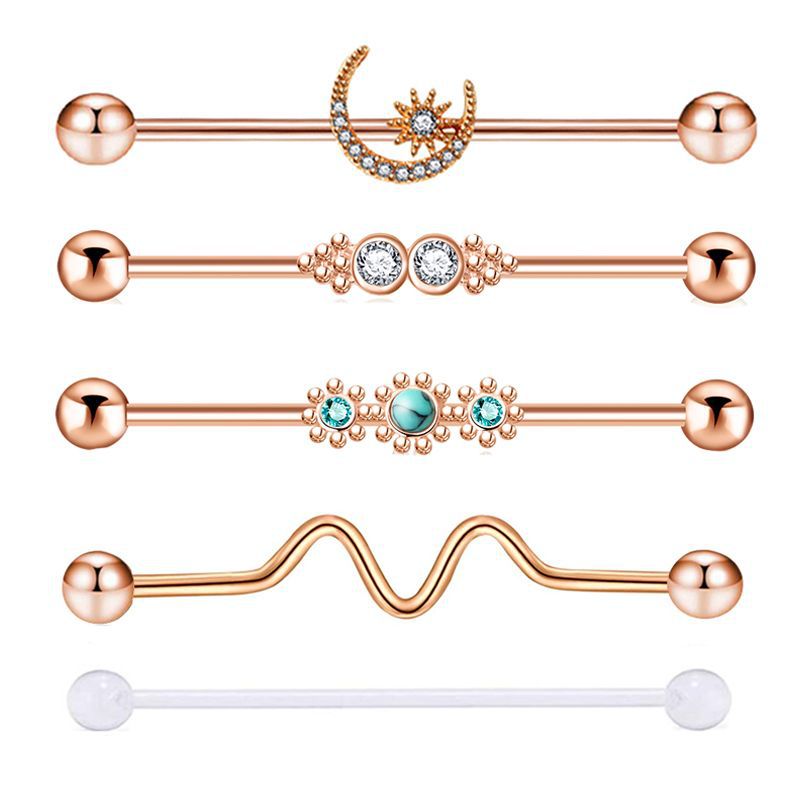 Pointed titanium steel lip stud product view