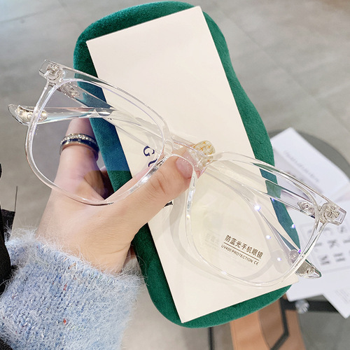 New TR90 square frame women's Korean version anti-blue light glasses can be matched with myopia degree natural face glasses 30157 