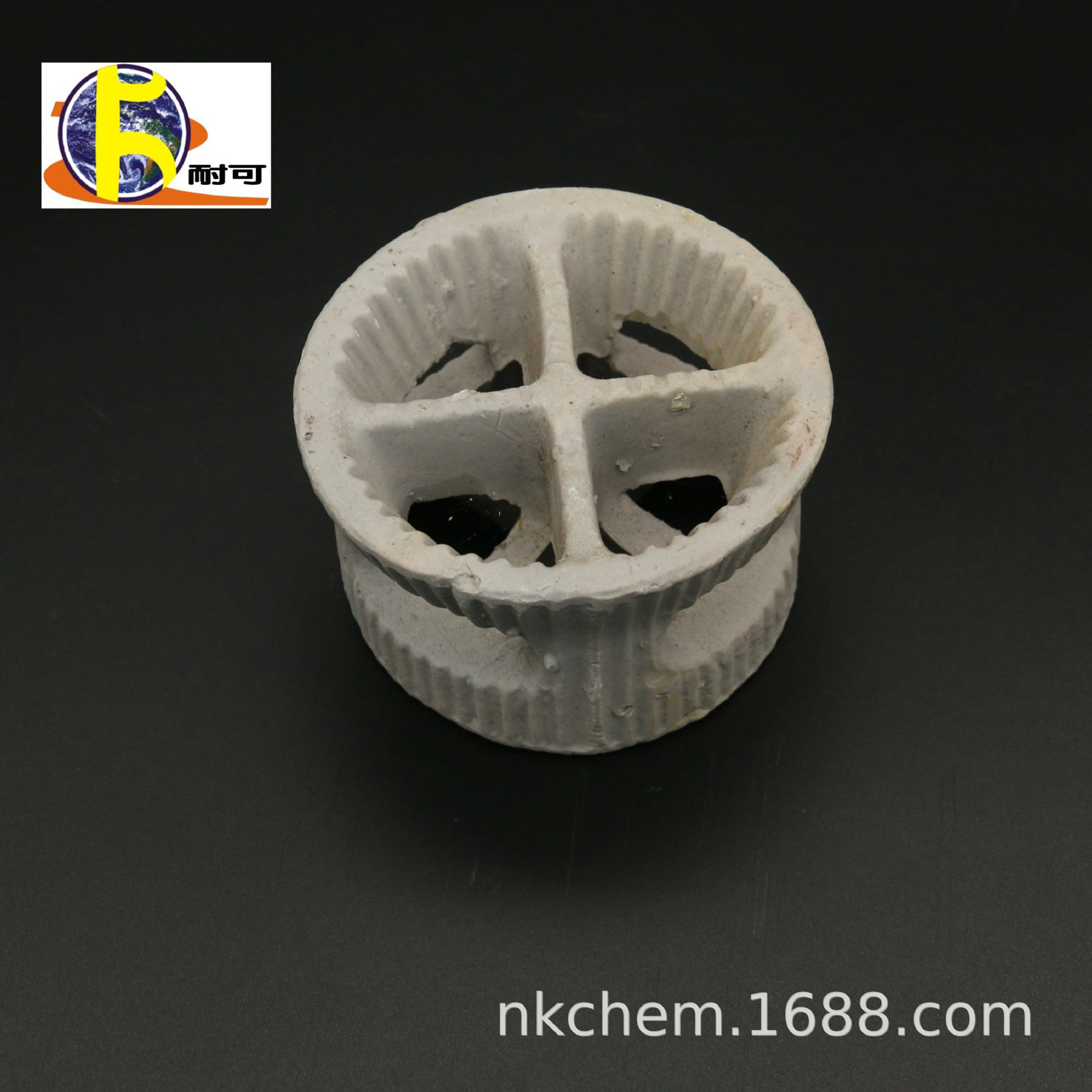 耐可化工 76MM陶瓷阶梯环填料 散堆系列耐酸耐高温洗涤塔适用直销