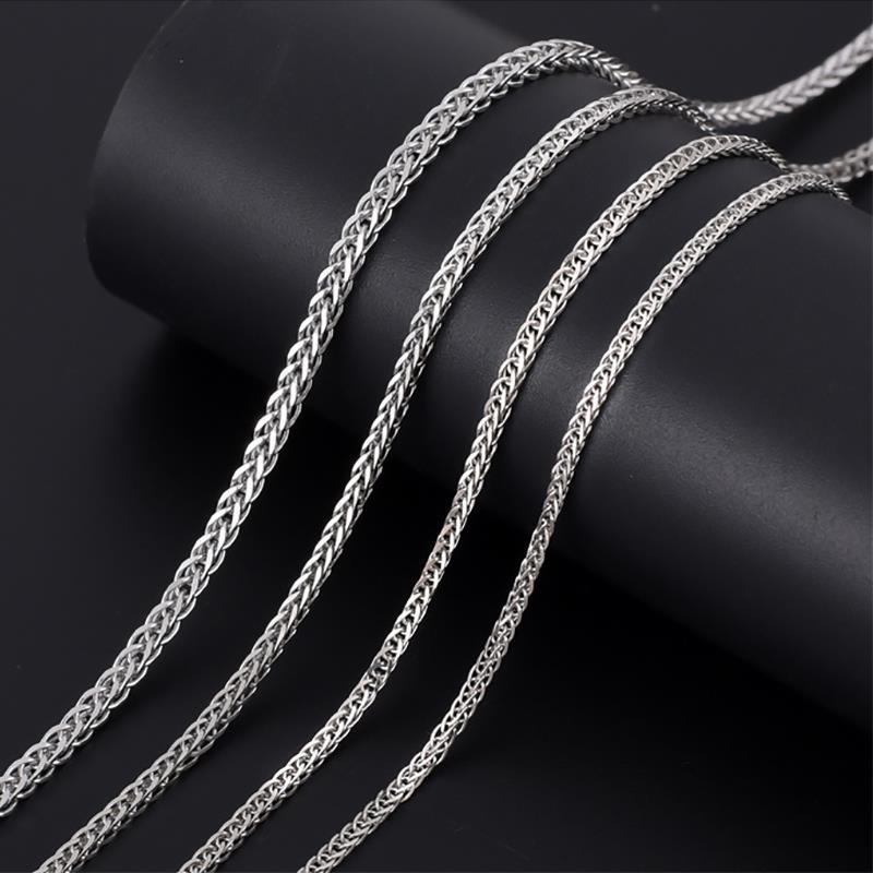 Stainless Steel Fox Tail Necklace Simple Titanium Chain For Men_voghion.com