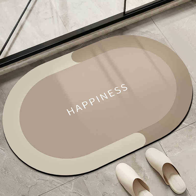 Moderno simple alfombra de barro de diatomeas color sólido absorción de agua alfombra de suelo de secado rápido inodoro antideslizante fácil de cuidar alfombra de pies
