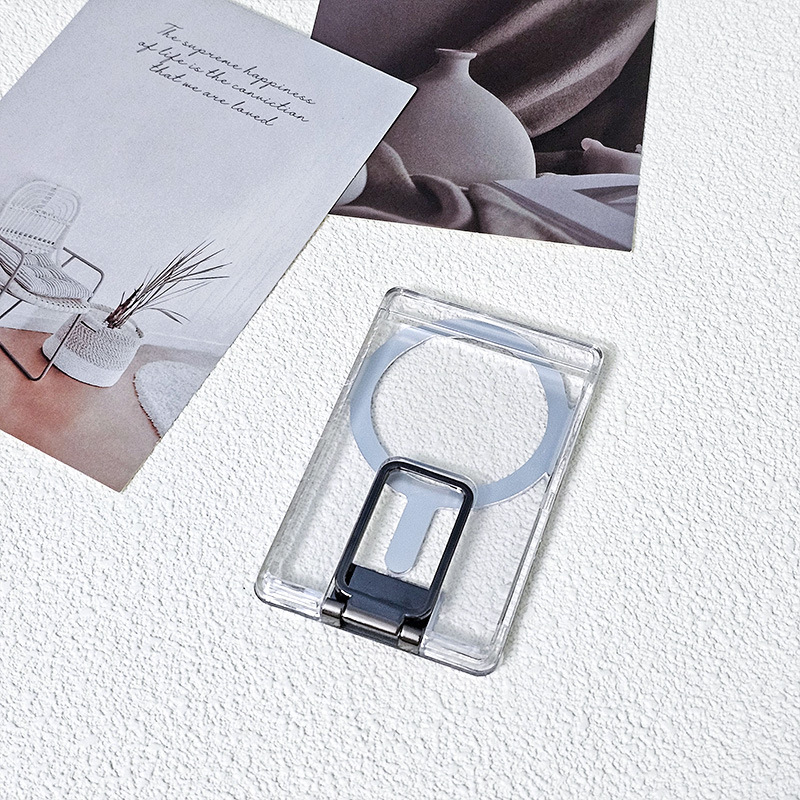 Apple Magsafe 磁気カードホルダーブラケット携帯電話銀行カードホルダーイン女性透明 Apple 磁気カードホルダーに適しています|undefined