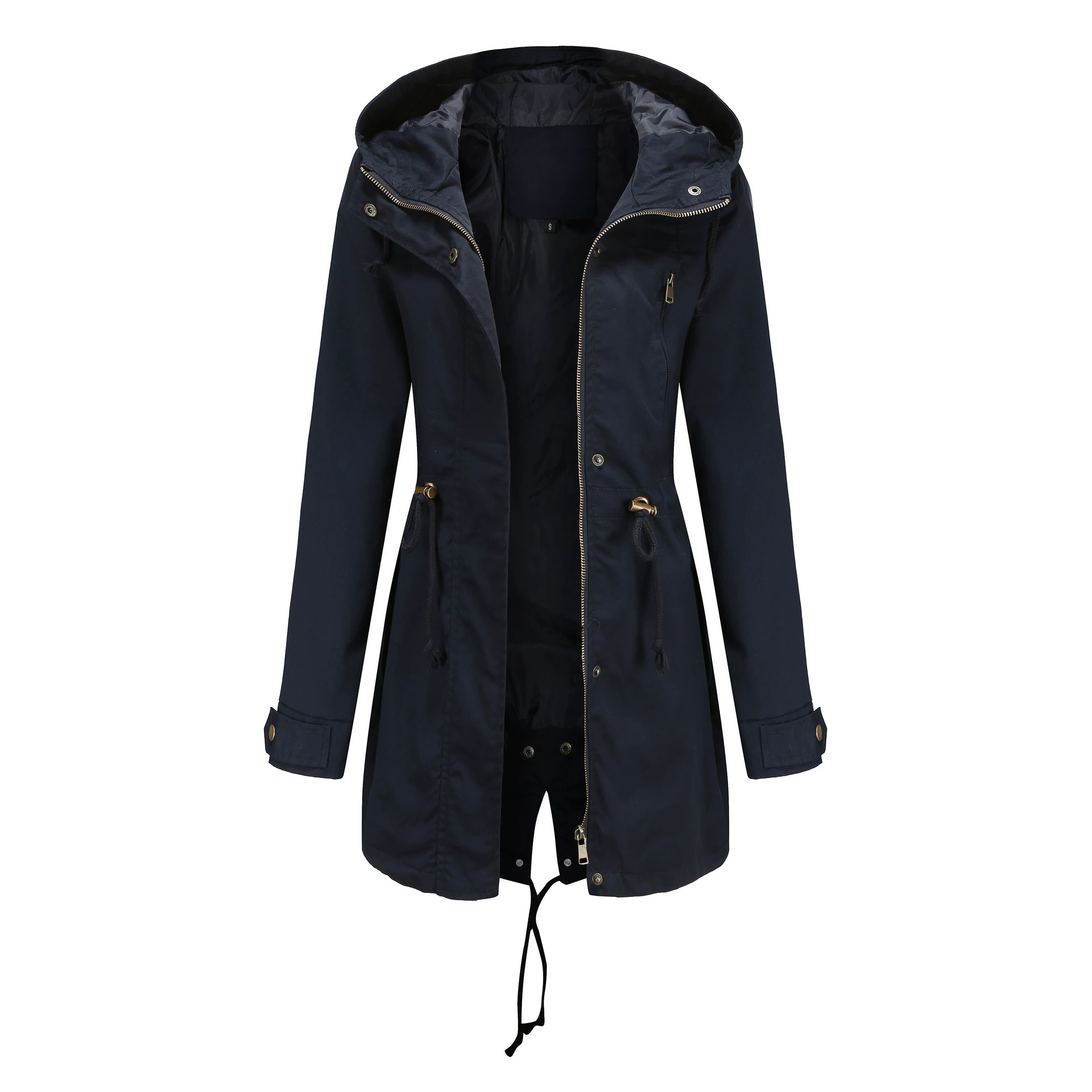 Autumn trench coat, solid jacket, European style, plus size, for import