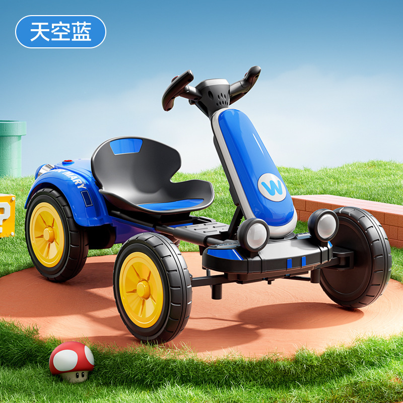 Juguetes de cuatro ruedas de kart eléctrico para niños se pueden sentar en niñas y se pueden plegar sin instalar nuevos vehículos eléctricos