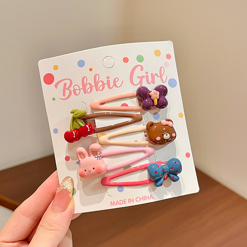 F9048-6# cherry rabbit bb clip five-piece set