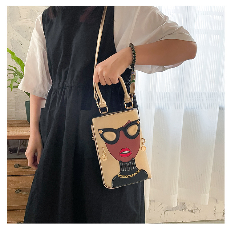 345g Weight Cotton Lining Material Sewing Thread Fashion Element Zipper Closure Type Single Shoulder Strap Strap Type Crossbody Bag Bags Type Casual, Shopping Occasion Pu Leather Material Human Pattern All Seasons Season Women's Gender Streetwear Style Square Shape Medium Size Women's Medium Pu Leather Human Streetwear Sewing Thread Square Zipper Crossbody Bag 12