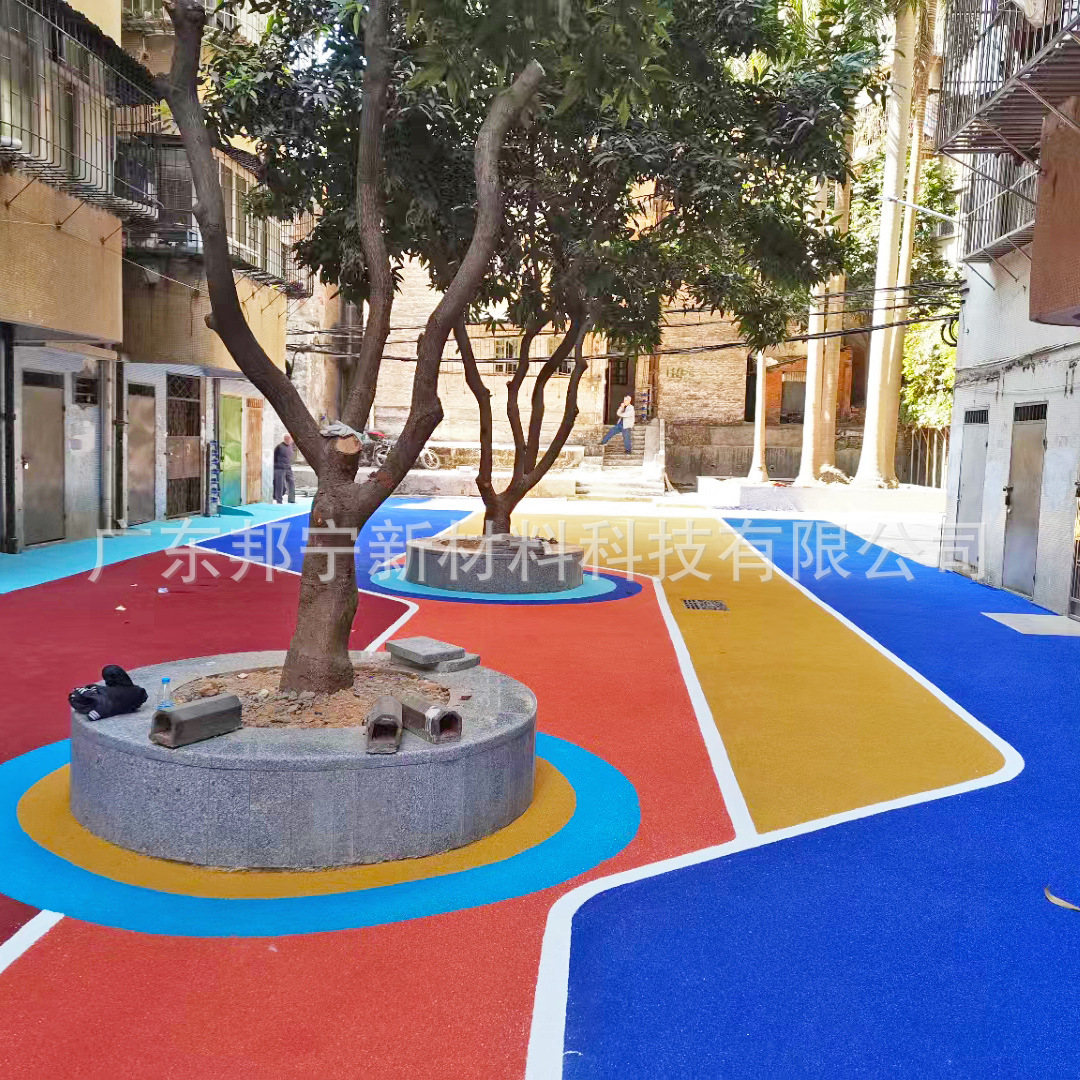 邦宁防滑装甲 彩色防滑路面 公园绿道斑马线机动车道彩色防滑路面