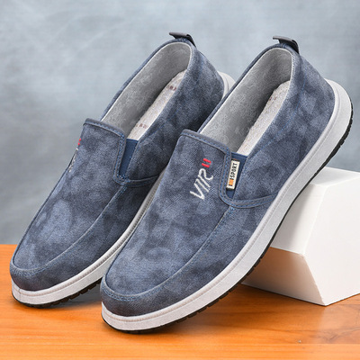 Men's canvas shoe Round leisure time Lazy man A pedal ventilation light Trend Versatile One piece On behalf of Source of goods