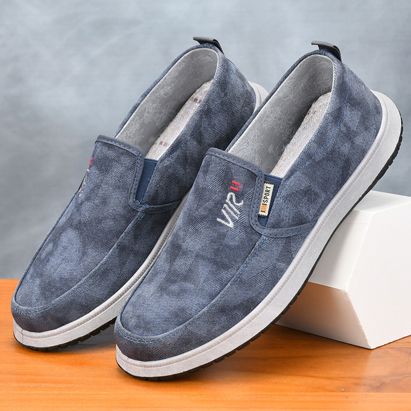 Men's canvas shoe Round leisure time Lazy man A pedal ventilation light Trend Versatile One piece On behalf of Source of goods