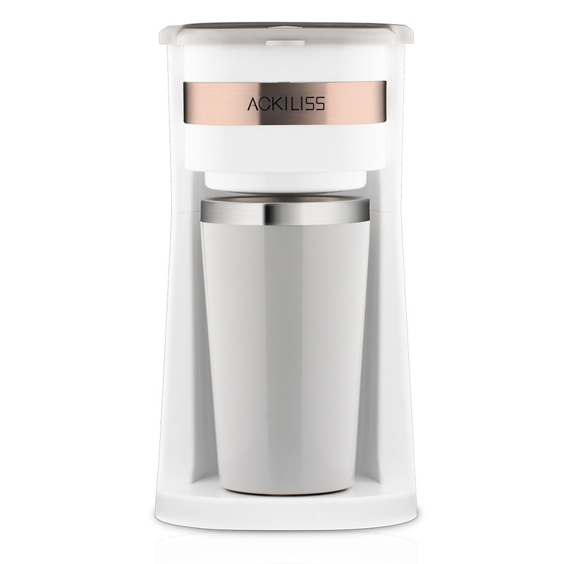 ACKILISS Coffee Machine Household Automatic Integrated Small Drip Coffee Machine Office Bedroom European Card Pot