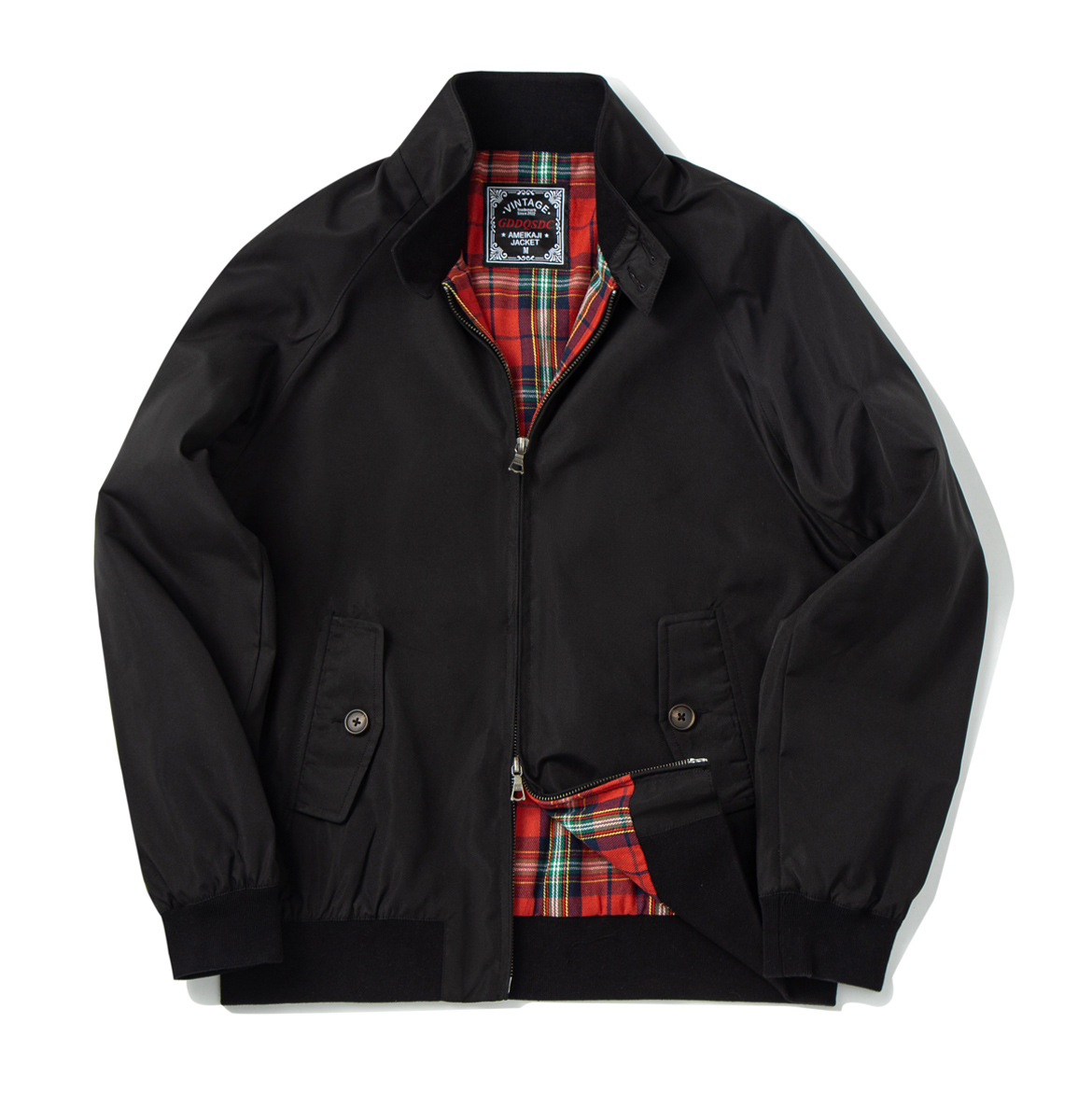 Gddqsdc Harrington chaqueta hombres otoño americano Retro Ropa de trabajo delgada ameikaji G9 chaqueta de motocicleta a prueba de viento
