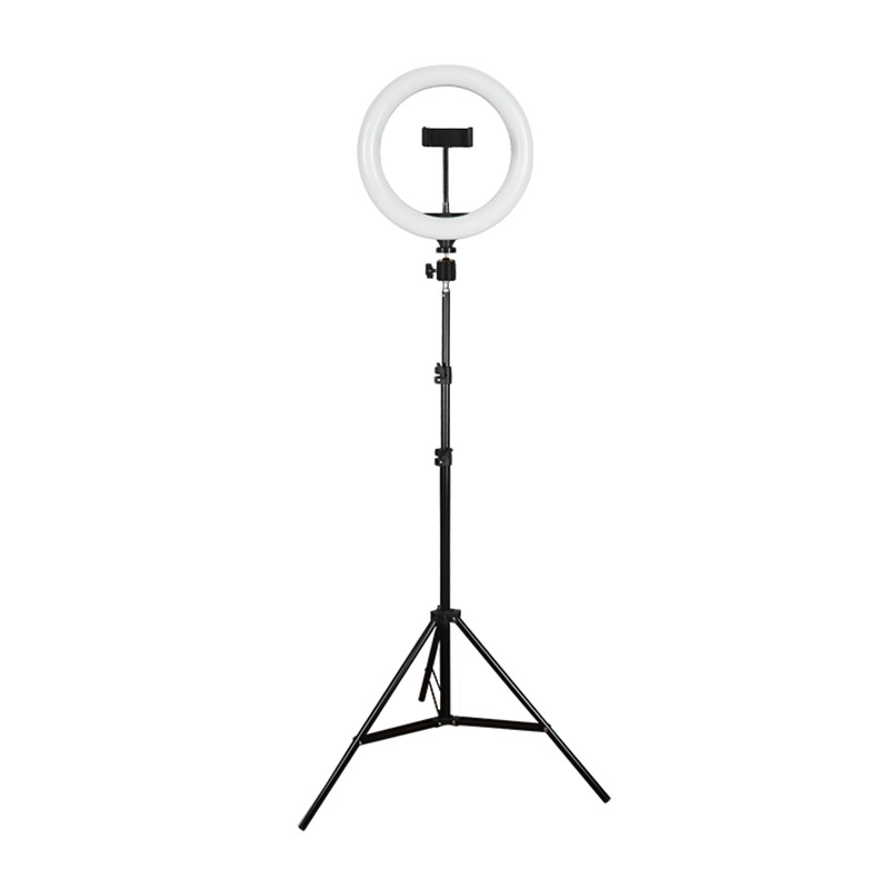 26CM直播补光灯 桌面摄影化妆美颜手机自拍落地10寸LED灯三脚支架