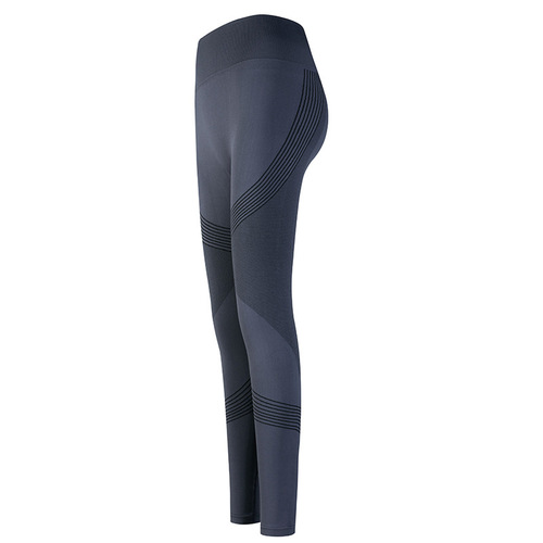 Seamless High-Waist Abdominal Support Elastic Tight Thigh-Lifting Fitness Yoga Pants Running Base Layer Athletic Pants for Overseas Wear