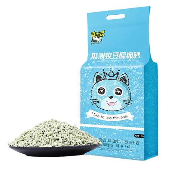 Cat litter one-piece delivery 6L original green tea tofu cat litter absorbent group activated carbon dust-free deodorant cat litter wholesale