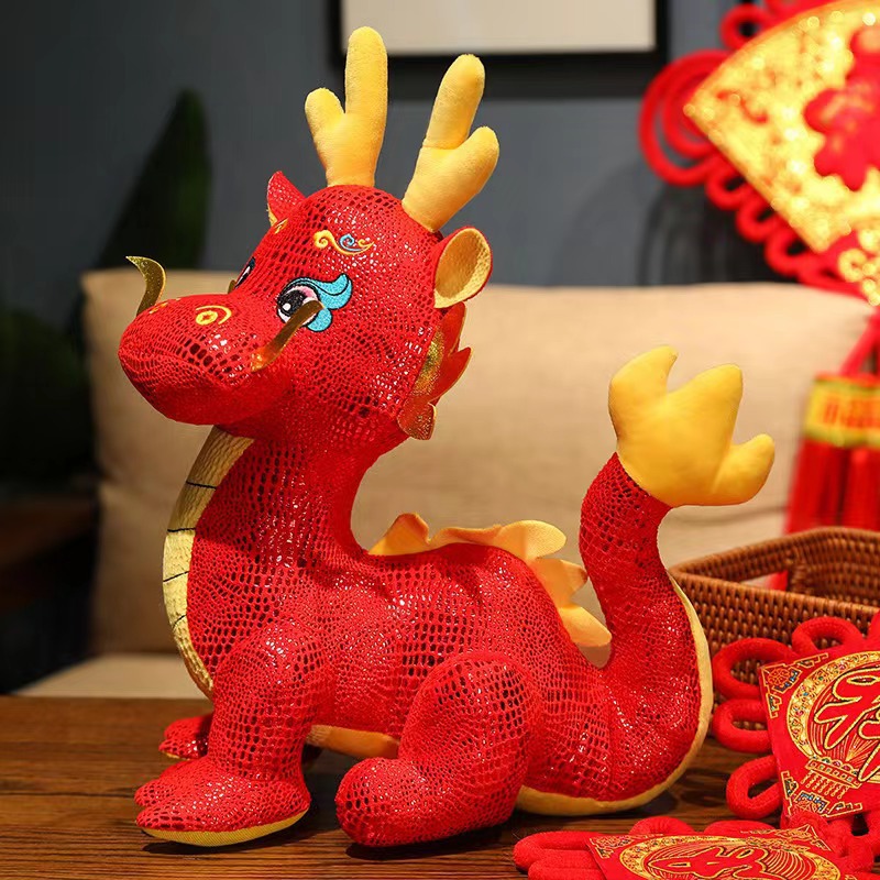 2024 Año nuevo paño festivo bebé Rana dragón año mascota muñeca Zodiaco muñeca Reunión Anual regalo al por mayor puede agregar logotipo image 3