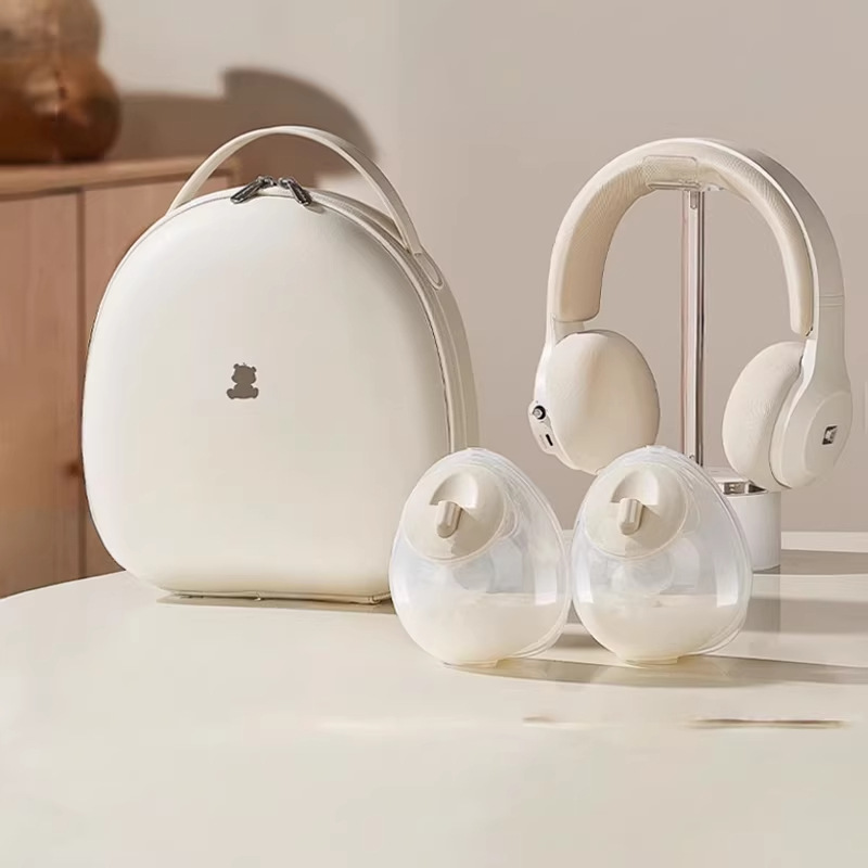 White Bear Direct Sales Hands-Free Bilateral Electric Breast Pump Silent Automatic Breast Pump Portable Pearl Shell