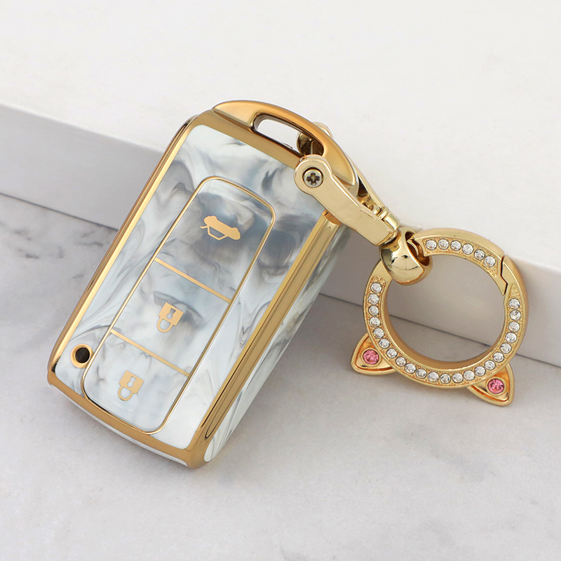 잉크무늬+고양이귀걸이