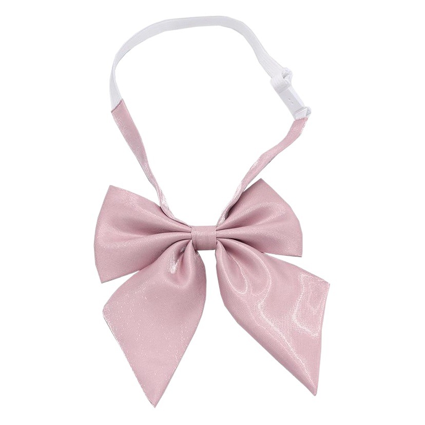 Estilo coreano preppy estilo estudiante pajarita collar flor punta ángulo gigante pluma raíz arco color sólido flash de las mujeres JK pajarita