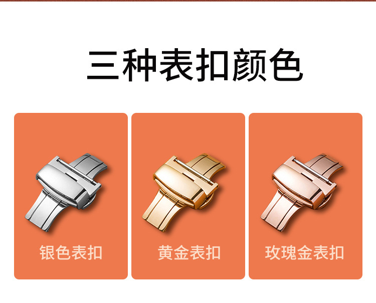 Wholesale DW watch straps, direct supply from the watch strap manufacturer, top-grain cowhide watch accessories, crocodile-patterned genuine leather straps pic 6