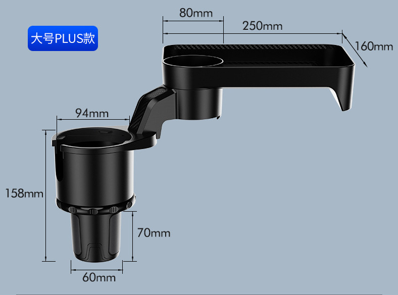 El Comercio exterior caliente-Venta de coches 360 grados de placa giratoria titular de la taza de agua del coche café hamburguesa caja de almacenamiento pequeña mesa de comedor
