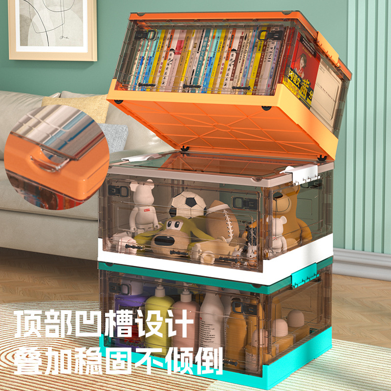 Free Shipping, Sample Available, Transparent Folding Box for Study Room, Transparent Visible Shoe Box, Double-Door Storage Box, Organizing Box Wholesale