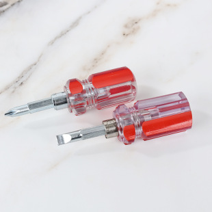 Factory wholesale dual-purpose turnip screwdriver cross dual-purpose screwdriver crystal transparent dual-purpose screwdriver