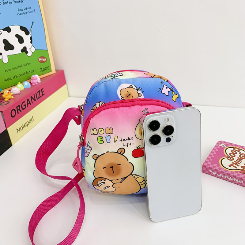 Kapibala nuevo bolso para niños bolso de hombro para niña coreana bolso de mensajero para niños y niñas de dibujos animados casual ligero