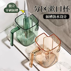 轻奢风漱口杯家用透明刷牙漱口杯学生宿舍刷牙杯牙缸牙刷洗漱杯子